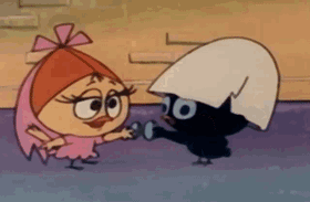 Gif animé Caliméro a peur
